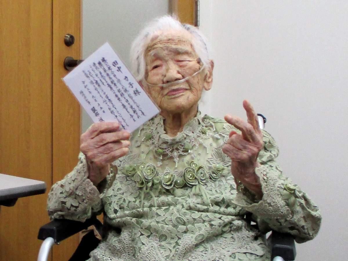 Kane Tanaka die älteste Frau der Welt in Japan verstorben